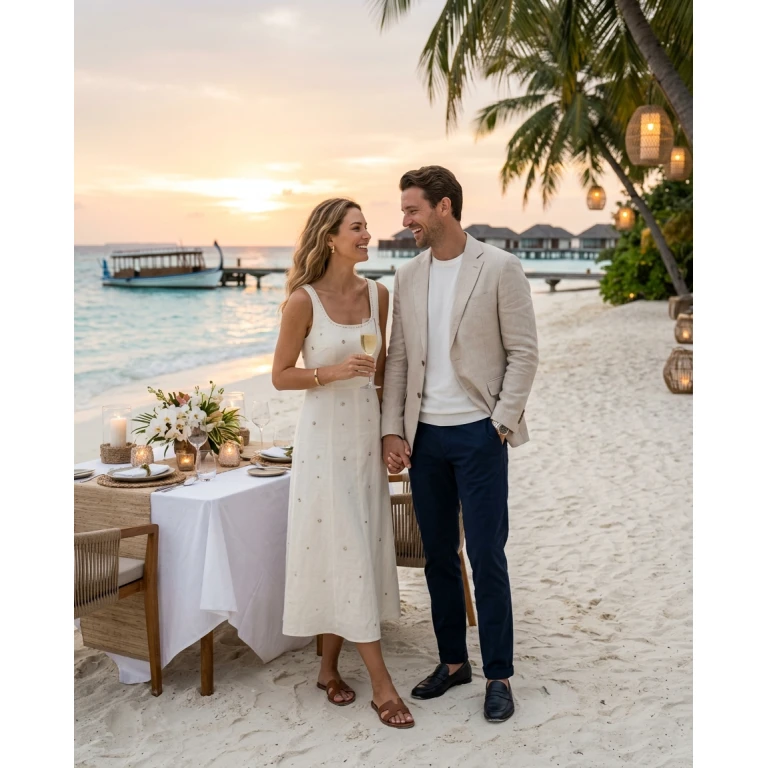 Gemma Deeks Style Guide: Smart Casual Anniversary in Maldives Summer 2026