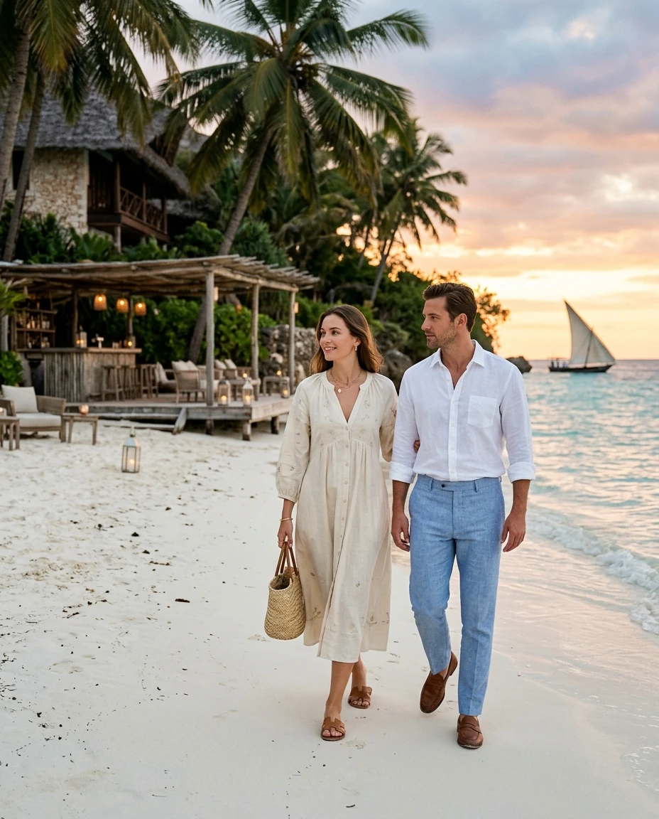 Gemma Deeks Style Guide: Smart Casual Anniversary in Zanzibar Summer 2026