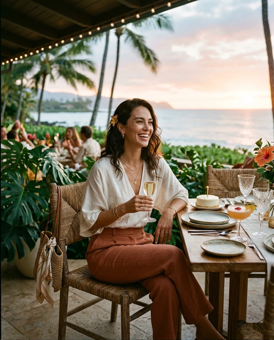 Gemma Deeks Style Guide: Smart Casual Birthday in Hawaii Summer 2026