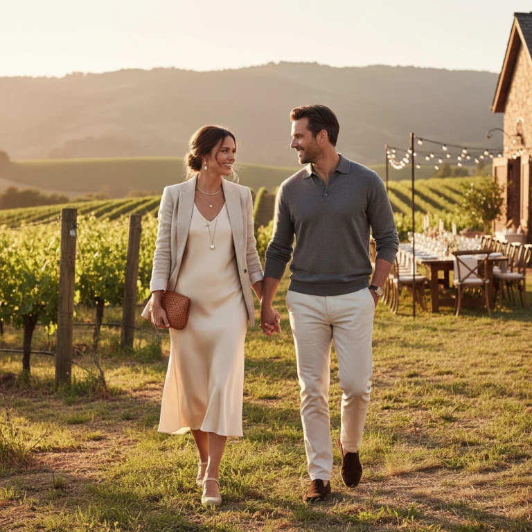 Gemma Deeks Style Guide: Smart Casual Date night in Napa Valley Summer 2026
