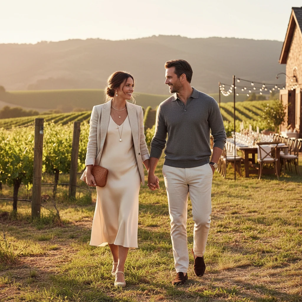 Gemma Deeks Style Guide: Smart Casual Date night in Napa Valley Summer 2026