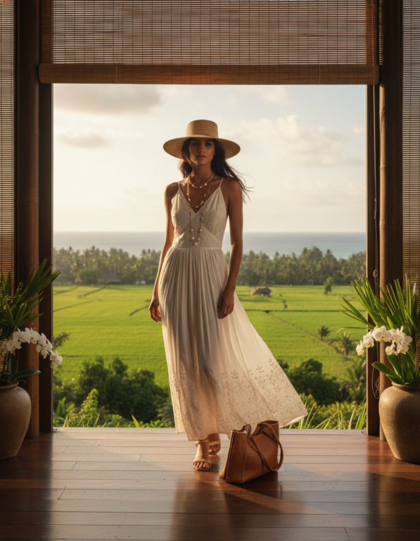 Gemma Deeks Style Guide: Smart Casual Designer Summer Dresses in Bali Summer 2026