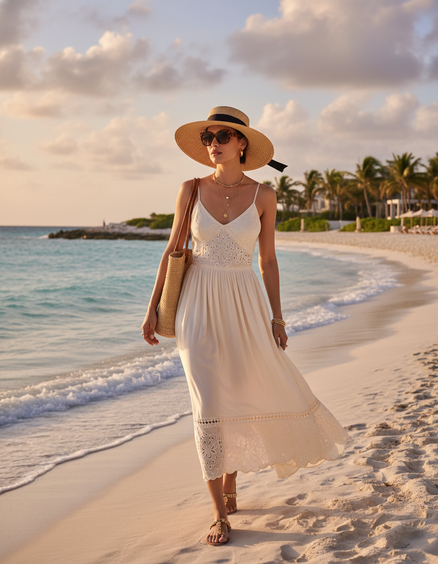 Gemma Deeks Style Guide: Smart Casual Designer Summer Dresses in Cancun Summer 2026