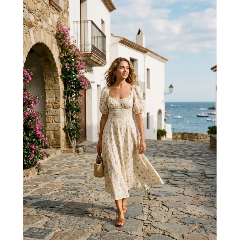 Gemma Deeks Style Guide: Smart Casual Designer Summer Dresses in Catalonia Summer 2026