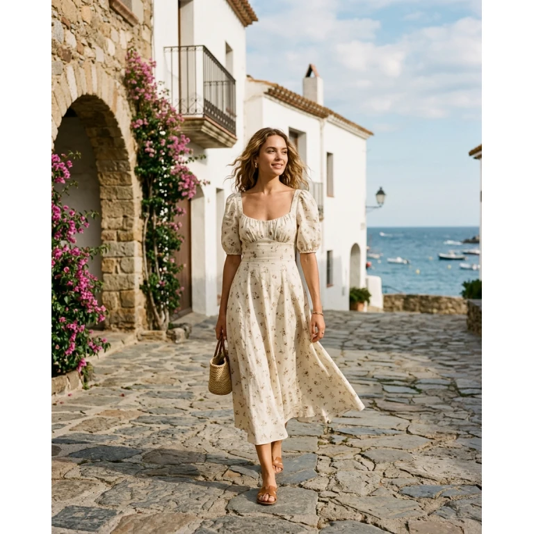Gemma Deeks Style Guide: Smart Casual Designer Summer Dresses in Catalonia Summer 2026