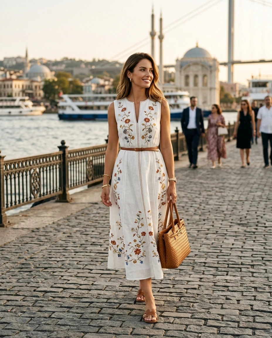 Gemma Deeks Style Guide: Smart Casual Designer Summer Dresses in Istanbul Summer 2026