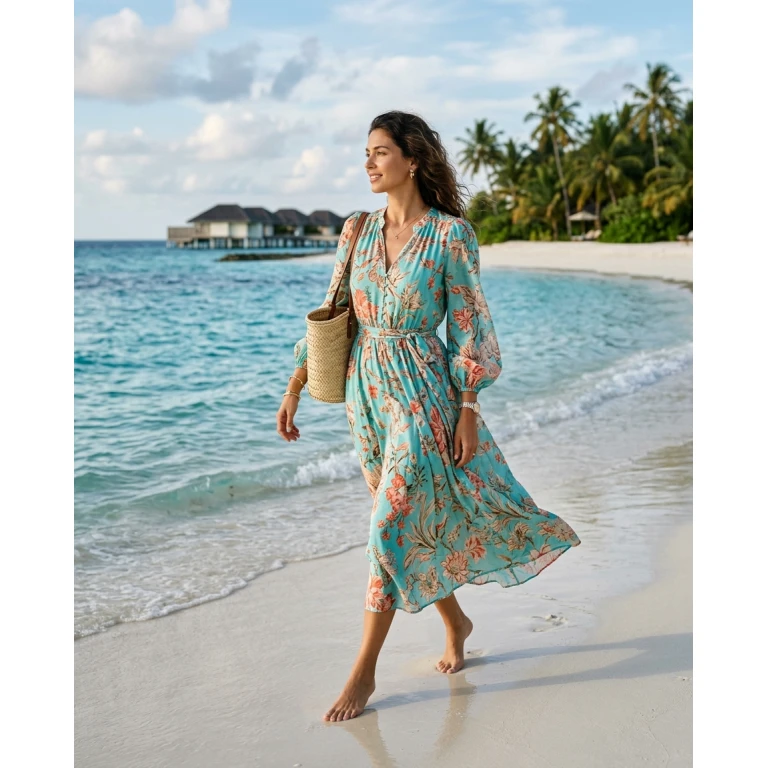 Gemma Deeks Style Guide: Smart Casual Designer Summer Dresses in Maldives Summer 2026