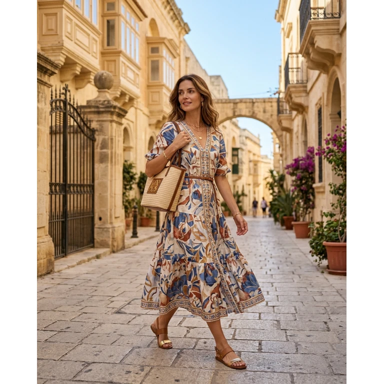 Gemma Deeks Style Guide: Smart Casual Designer Summer Dresses in Malta Summer 2026