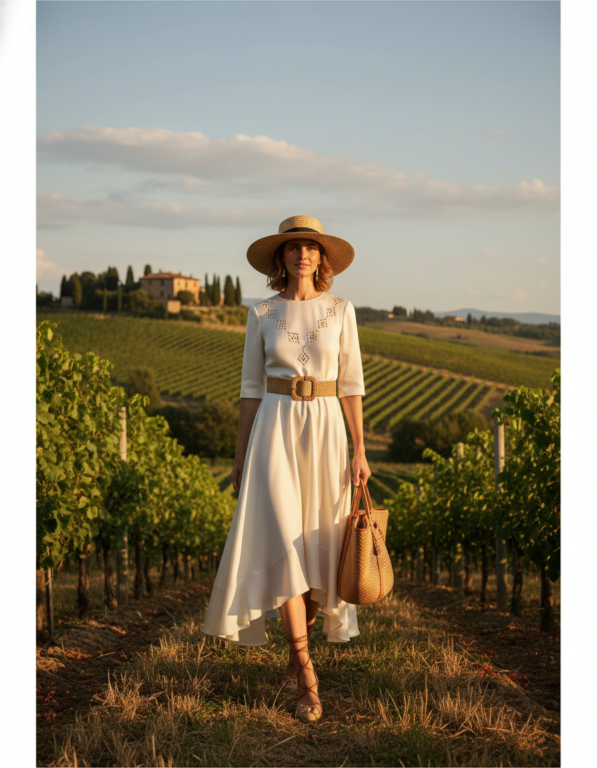 Gemma Deeks Style Guide: Smart Casual Designer Summer Dresses in Tuscany Summer 2026