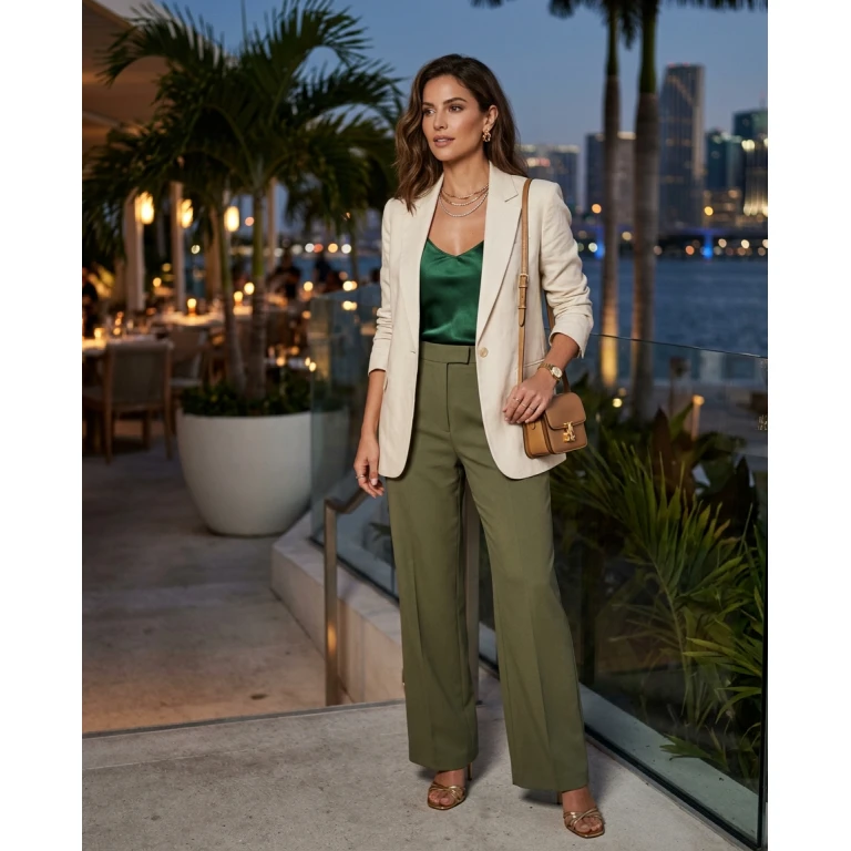 Gemma Deeks Style Guide: Smart Casual dinner outfit in Miami Summer 2026