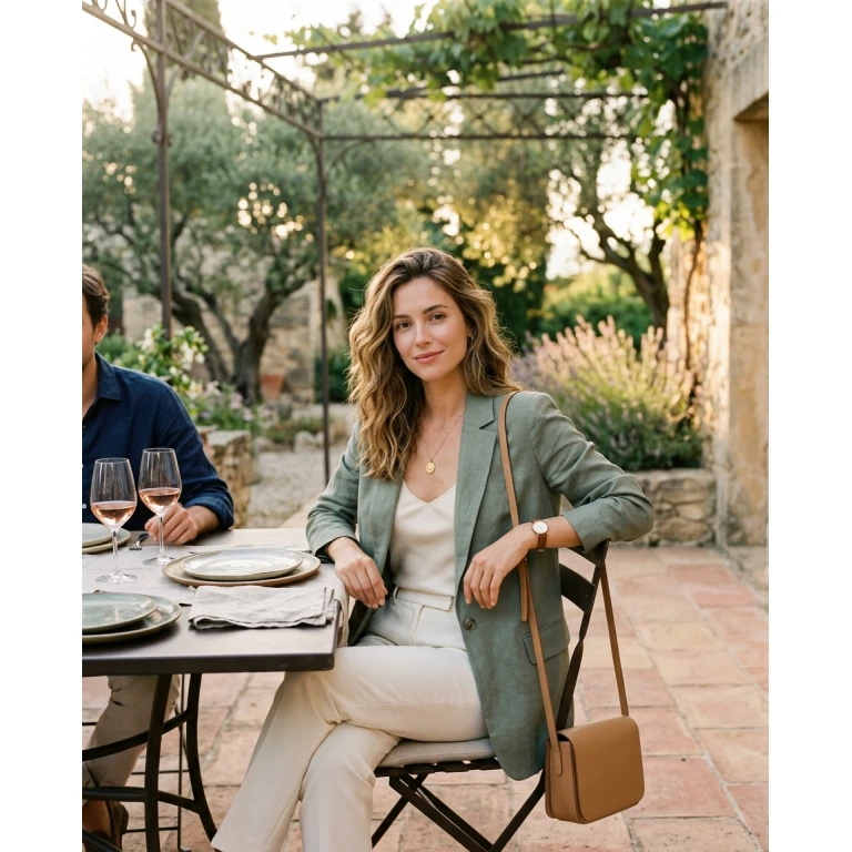 Gemma Deeks Style Guide: Smart Casual dinner outfit in Provence France Summer 2026