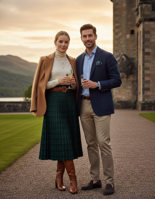 Gemma Deeks Style Guide: Smart Casual dinner outfit in Scotland Summer 2026