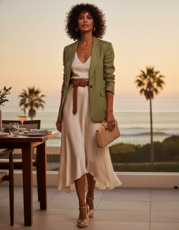 Gemma Deeks Style Guide: Smart Casual dinner outfit in South Africa Summer 2026