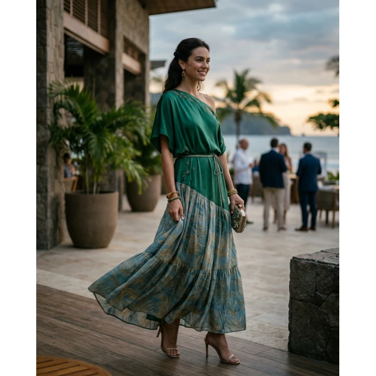 Gemma Deeks Style Guide: Smart Casual gala gown in Costa Rica Summer 2026