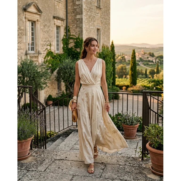 Gemma Deeks Style Guide: Smart Casual gala gown in France Summer 2026