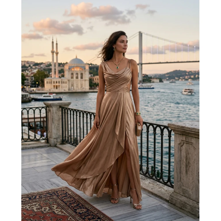 Gemma Deeks Style Guide: Smart Casual gala gown in Istanbul Summer 2026