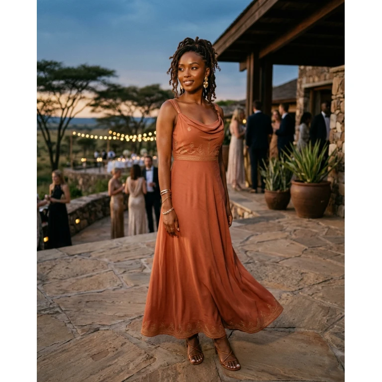 Gemma Deeks Style Guide: Smart Casual gala gown in Kenya Summer 2026