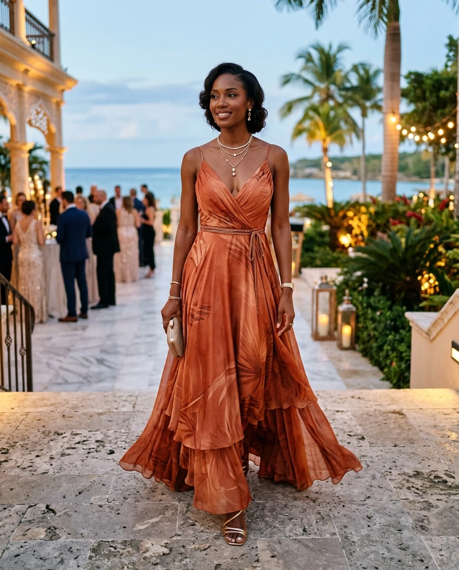 Gemma Deeks Style Guide: Smart Casual gala gown in La Romana Summer 2026