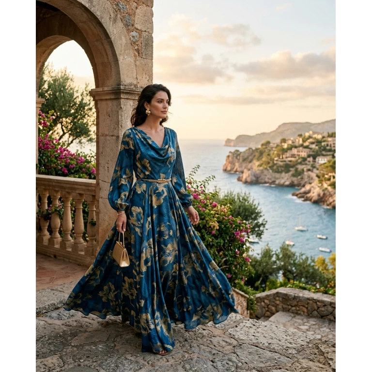 Gemma Deeks Style Guide: Smart Casual gala gown in Majorca Summer 2026