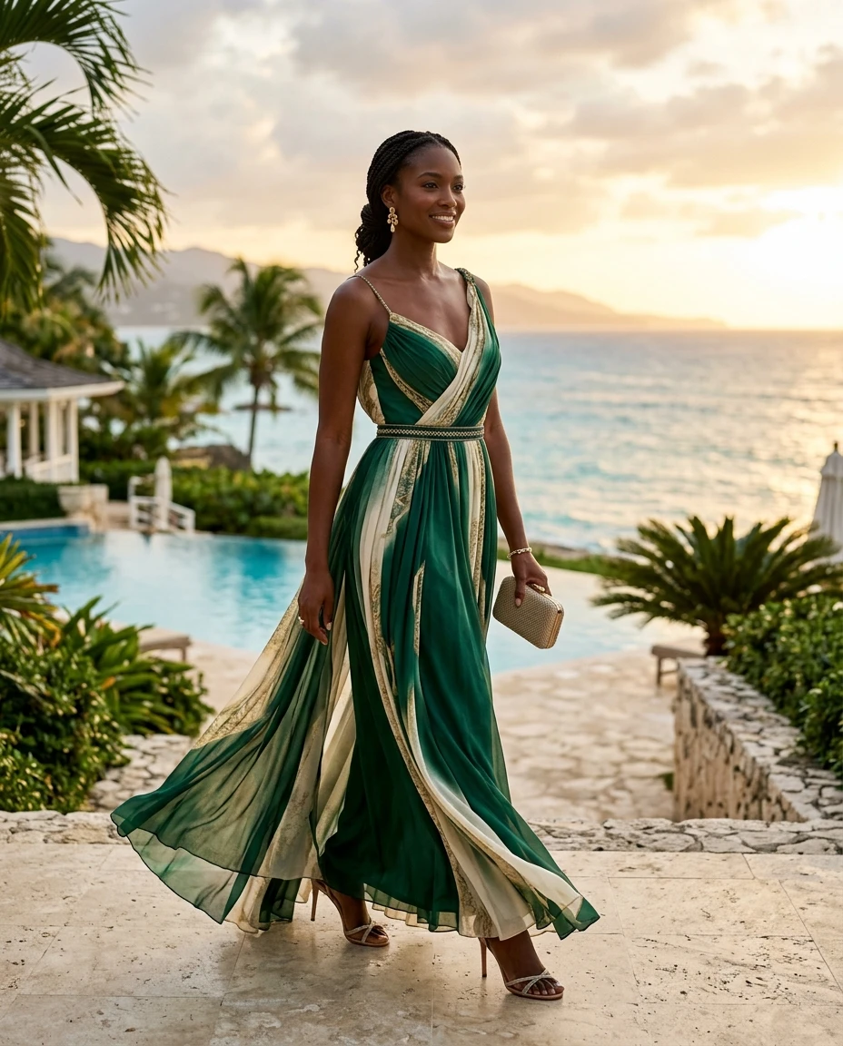 Gemma Deeks Style Guide: Smart Casual gala gown in Montego Bay Summer 2026