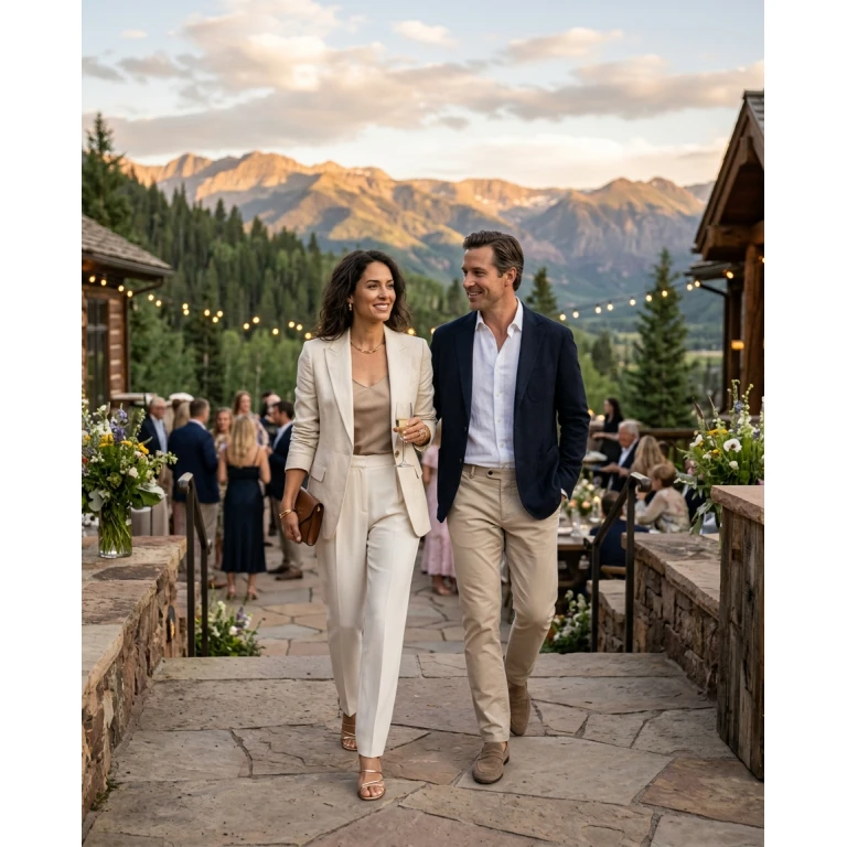 Gemma Deeks Style Guide: Smart Casual Holiday parties in Aspen Summer 2026