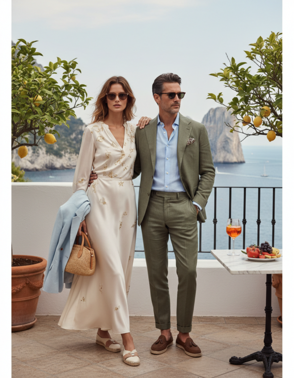 Gemma Deeks Style Guide: Smart Casual Holiday parties in Capri Summer 2026