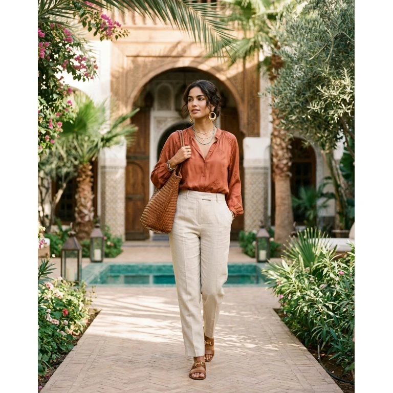 Gemma Deeks Style Guide: Smart Casual Holiday parties in Marrakech Summer 2026