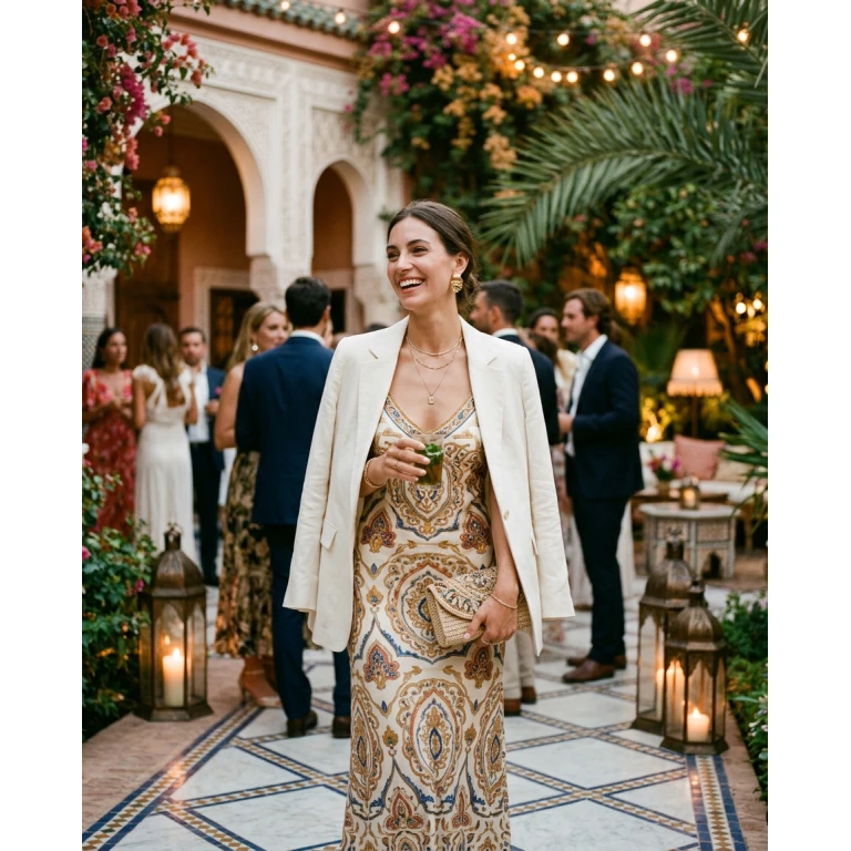 Gemma Deeks Style Guide: Smart Casual Holiday parties in Moroco Summer 2026