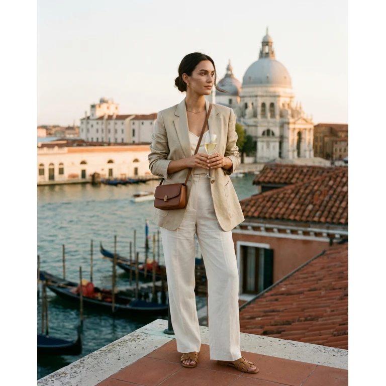 Gemma Deeks Style Guide: Smart Casual Holiday parties in Venice Summer 2026