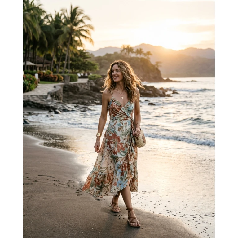 Gemma Deeks Style Guide: Smart Casual wedding guest dress in Costa Rica Summer 2026
