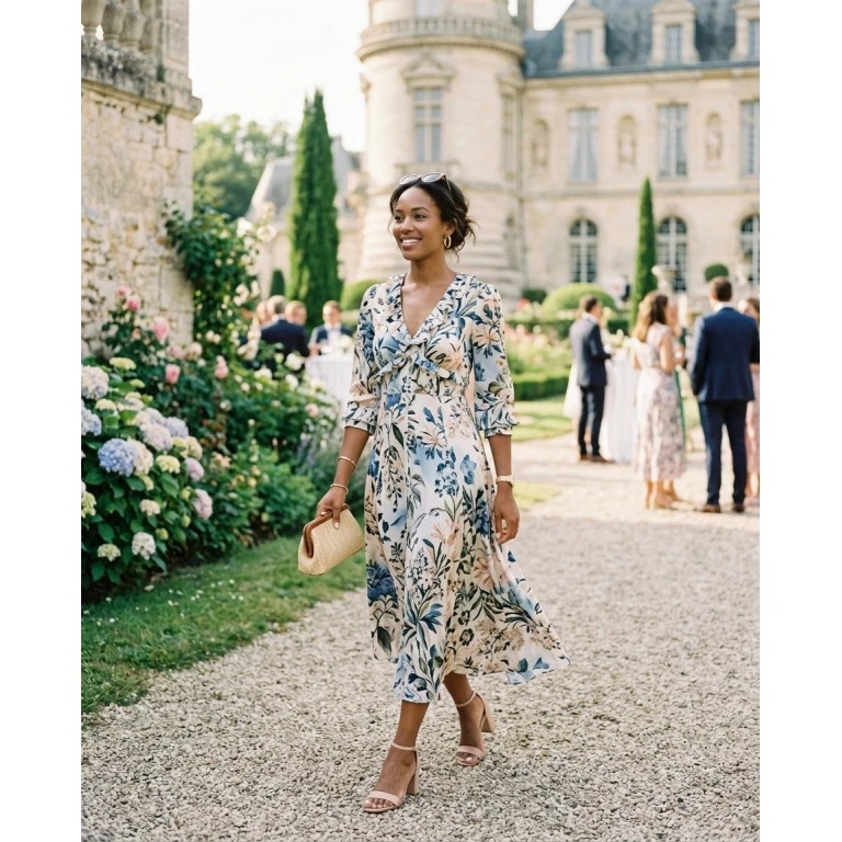 Gemma Deeks Style Guide: Smart Casual wedding guest dress in France Summer 2026
