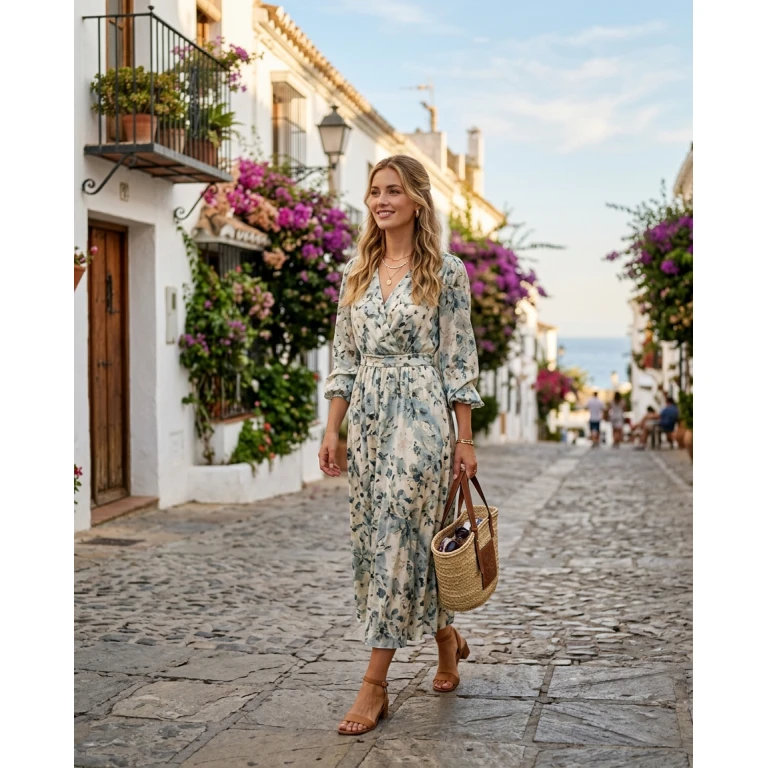 Gemma Deeks Style Guide: Smart Casual wedding guest dress in Marbella Summer 2026