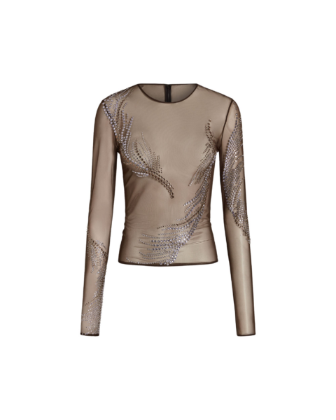 Elevate your elegance in this 16 Arlington Tops from the luxury feather dress edit
