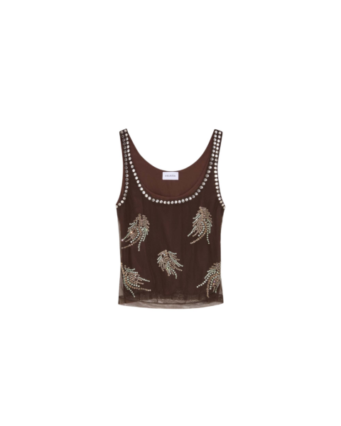 Elevate your elegance in this 16 Arlington Tops from the luxury feather dress edit