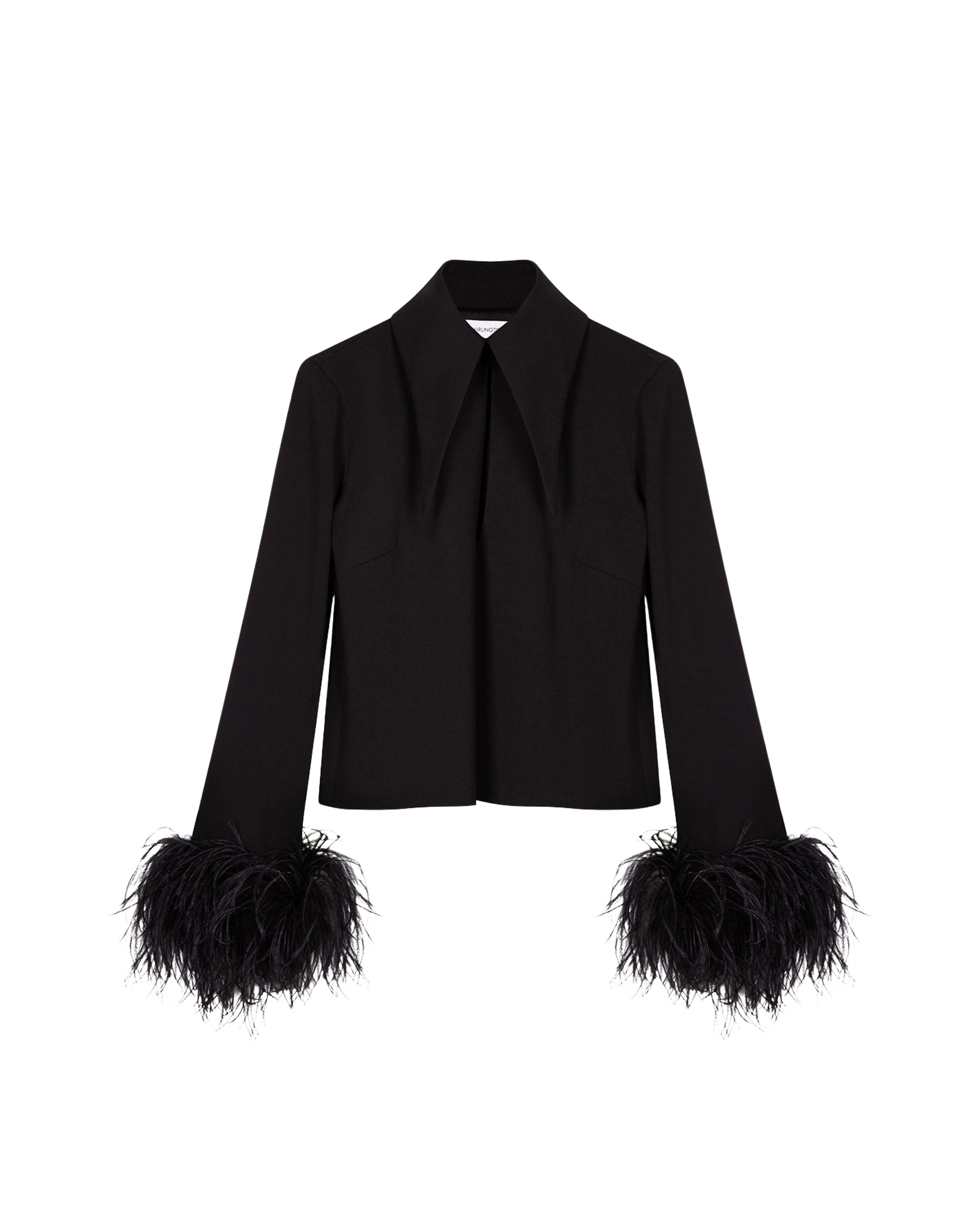 Elevate your elegance in this 16 Arlington Tops from the luxury feather dress edit