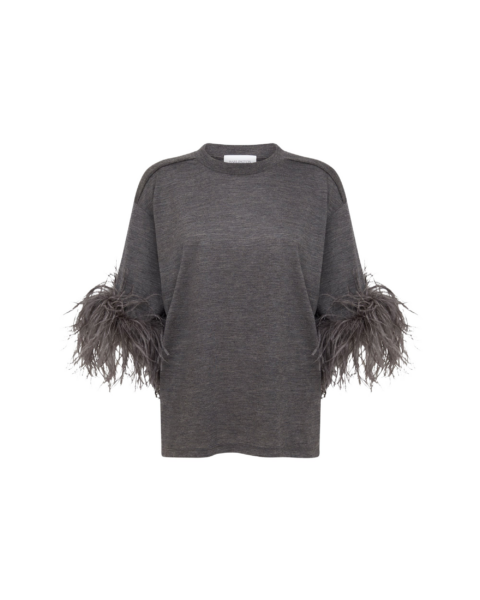 Elevate your elegance in this 16 Arlington Tops from the luxury feather dress edit