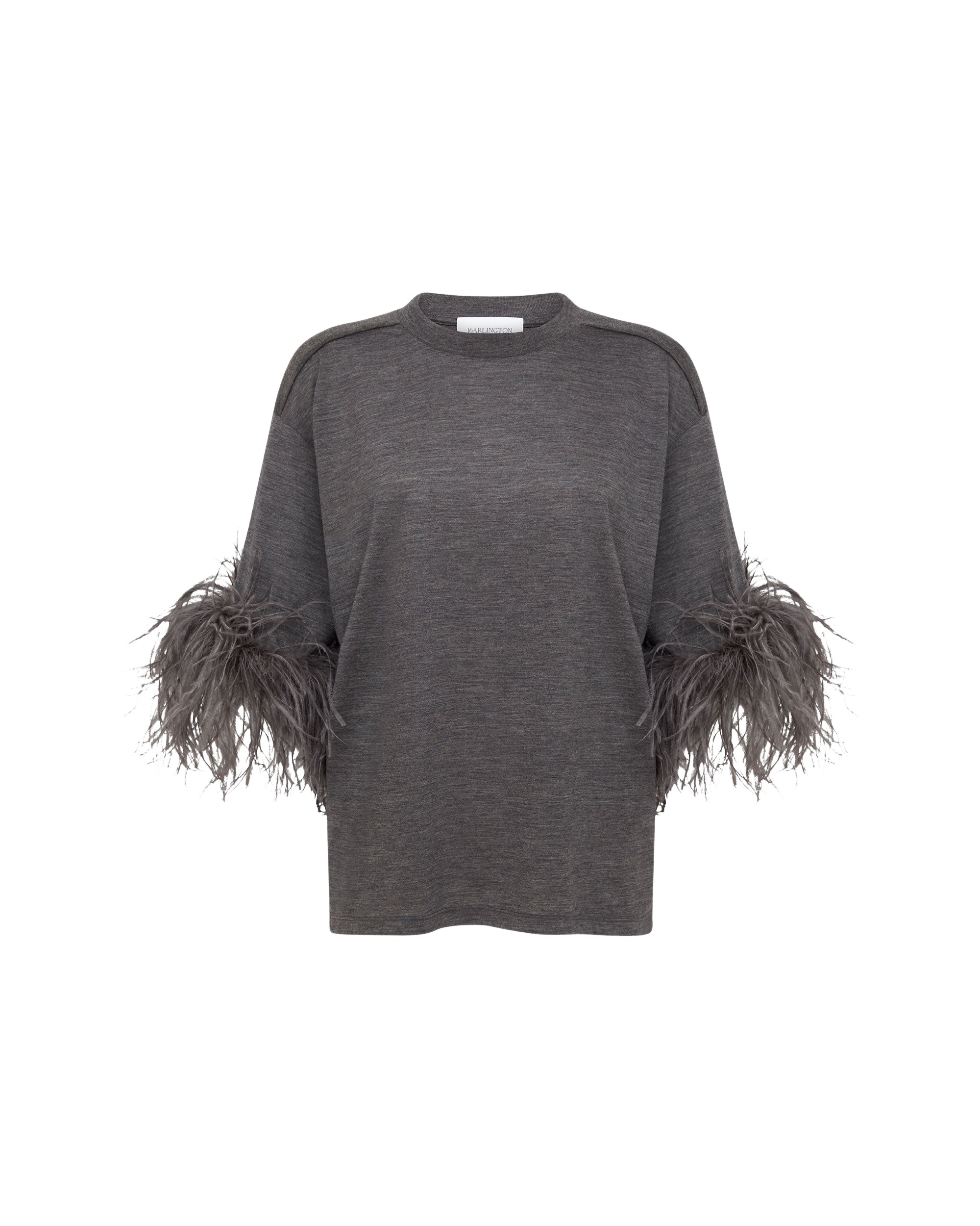 Elevate your elegance in this 16 Arlington Tops from the luxury feather dress edit