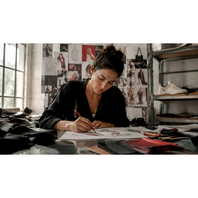 In haar eigen atelier creëert een vrouw bijzondere schoenen die nergens anders te vinden zijn.