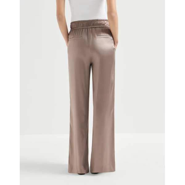 Brunello Cucinelli Track trousers in Cocoa, view 3