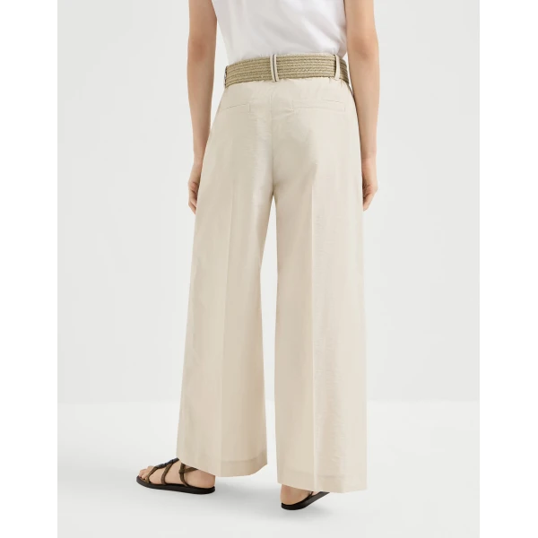 Brunello Cucinelli A-line trousers in Beige, view 3