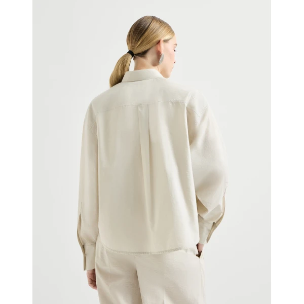 Brunello Cucinelli Shirt with dazzling seabed embroidery in Panama, view 3