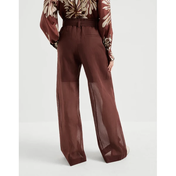 Brunello Cucinelli Loose trousers in Bordeaux, view 3