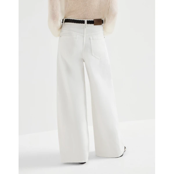 Brunello Cucinelli Wide trousers in White, view 3
