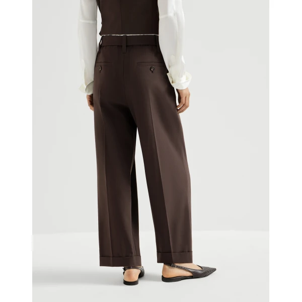 Brunello Cucinelli Sartorial Baggy trousers in Cocoa, view 3