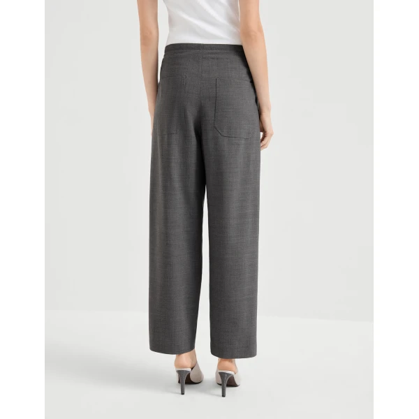Brunello Cucinelli Tailored track trousers in Medium Grey, view 3
