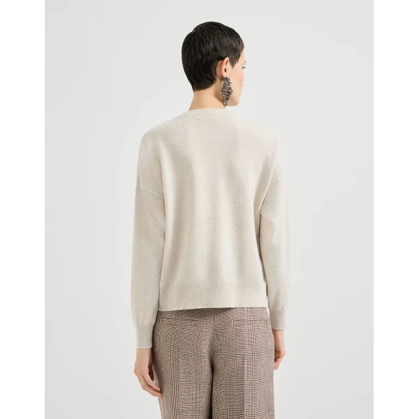 Brunello Cucinelli Dazzling Embroidery sweater, view 3