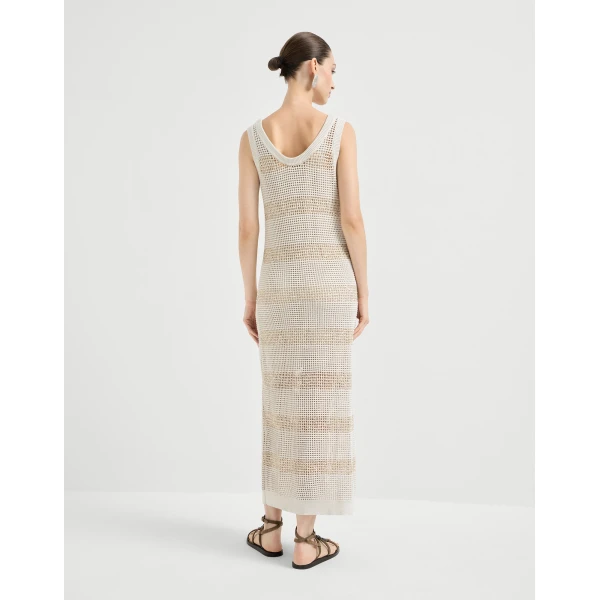 Brunello Cucinelli Dress with dazzling stripes, view 3