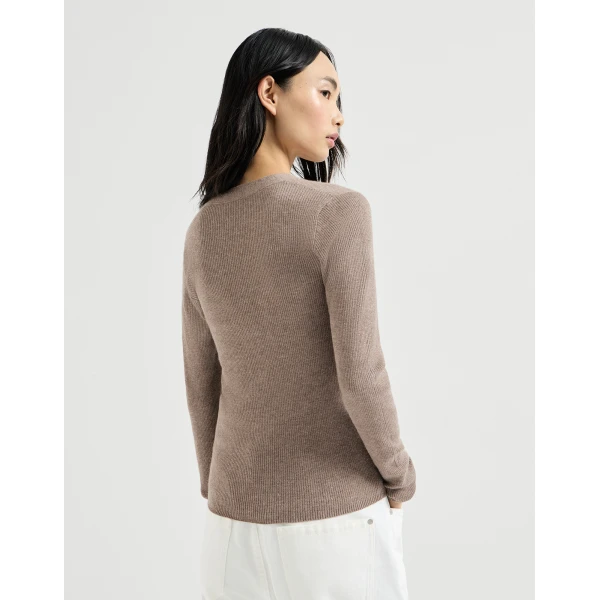 Brunello Cucinelli Cashmere cardigan in Light Brown, view 3