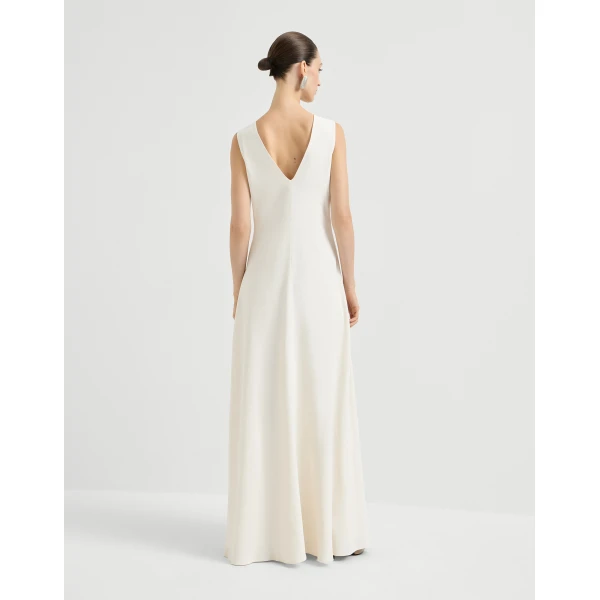 Brunello Cucinelli Fluid dress in Chalk, view 3