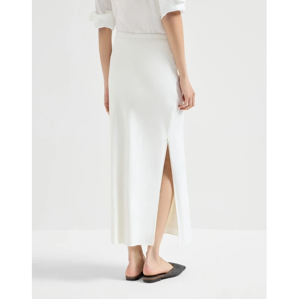Brunello Cucinelli Fluid skirt in White, view 3